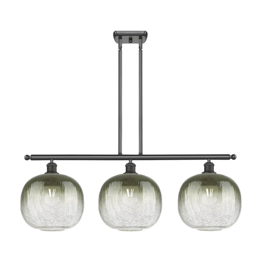 Innovations Brookhaven Sphere 37in 3-Light Island Light | Industrial Oil Rubbed Bronze Steel and Slate Glass | Kitchen Island | Model 516-3I-OB-G481-10SL