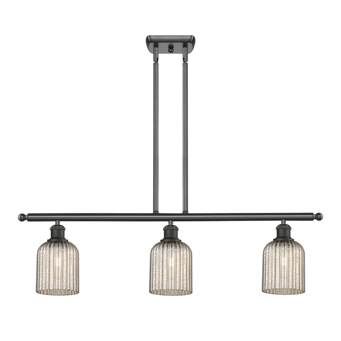 Innovations Ballston Bridal Veil 3Lt 36" Stem Island, BZ/MC - 516-3I-OB-G559-5ME