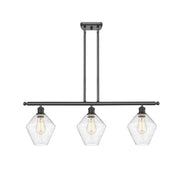 Innovations Ballston Cindyrella 36in 3-Light Island Pendant | Nautical Transitional Oil Rubbed Bronze Steel and Seedy Glass | Model 516-3I-OB-G654-8