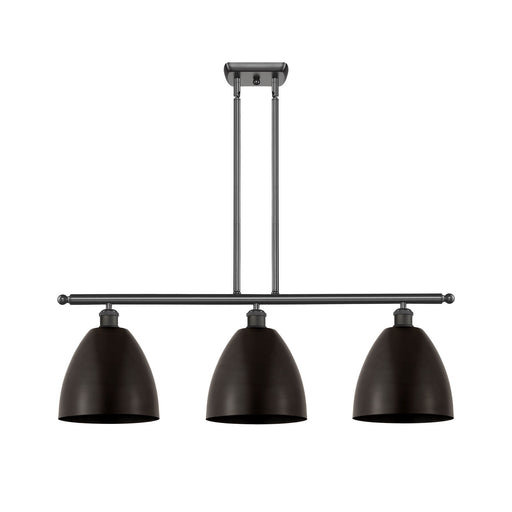 Innovations Bristol 36in 3-Light Island Light | Industrial Oil Rubbed Bronze Steel and Oil Rubbed Bronze Metal Shade | Kitchen | Model 516-3I-OB-MBD-9-OB