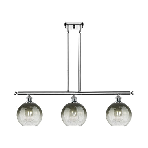 Innovations Brookhaven Globe 36in 3-Light Island Light | Industrial Polished Chrome and Slate Glass | Kitchen Island | 36 x | Model 516-3I-PC-G483-8SL