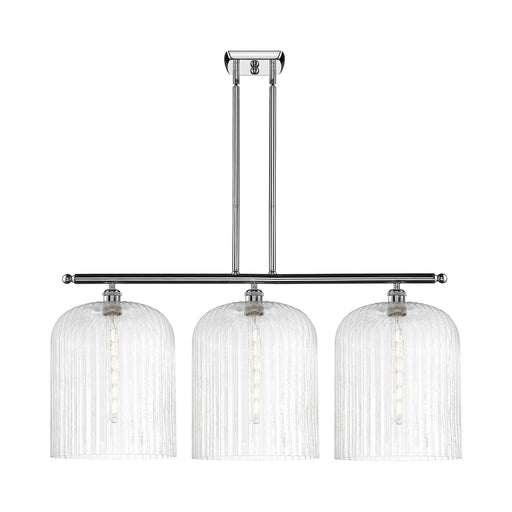 Innovations Bridal Veil 36in 3-Light Island Light | Art Nouveau Industrial Polished Chrome and Seedy Glass | Kitchen Island & | Model 516-3I-PC-G559-12SDY