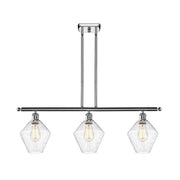 Innovations Ballston Cindyrella 36in 3-Light Island Pendant | Nautical Transitional Polished Chrome and Seedy Glass | Kitchen | Model 516-3I-PC-G654-8