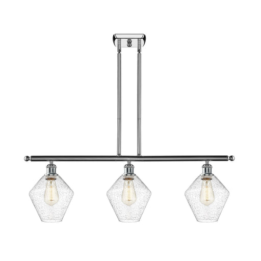 Innovations Ballston Cindyrella 36in 3-Light Island Pendant | Nautical Transitional Polished Chrome and Seedy Glass | Kitchen | Model 516-3I-PC-G654-8