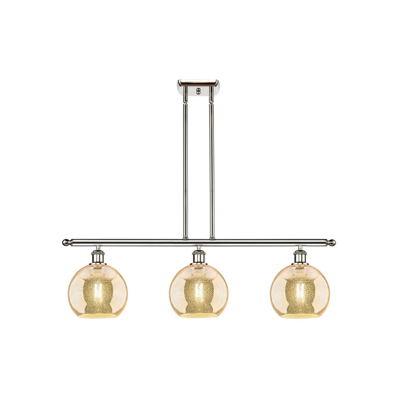 Innovations Athens 3Lt 36" Island Lt, Polished Nickel