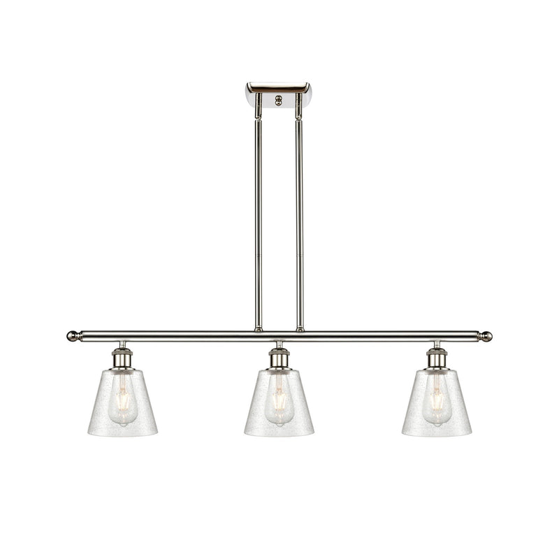 Innovations Caton 3Lt 36" Island Lt, Polished, Polished Nickel