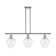 Innovations Ballston Cindyrella 36in 3-Light LED Island Pendant | Nautical Transitional Polished Nickel Steel and Seedy Glass | Model 516-3I-PN-G654-8-LED