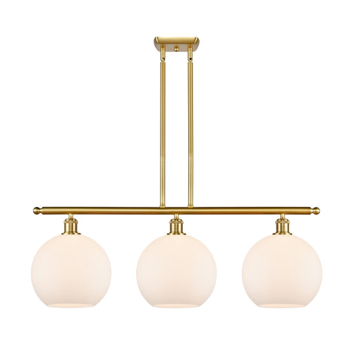 Innovations Athens 3Lt 36.5" Island Lt, Satin, Satin Gold