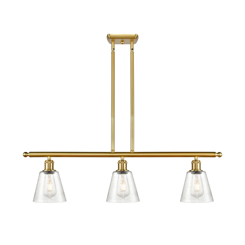 Innovations Caton 3Lt 36" Island Lt, Satin, Satin Gold