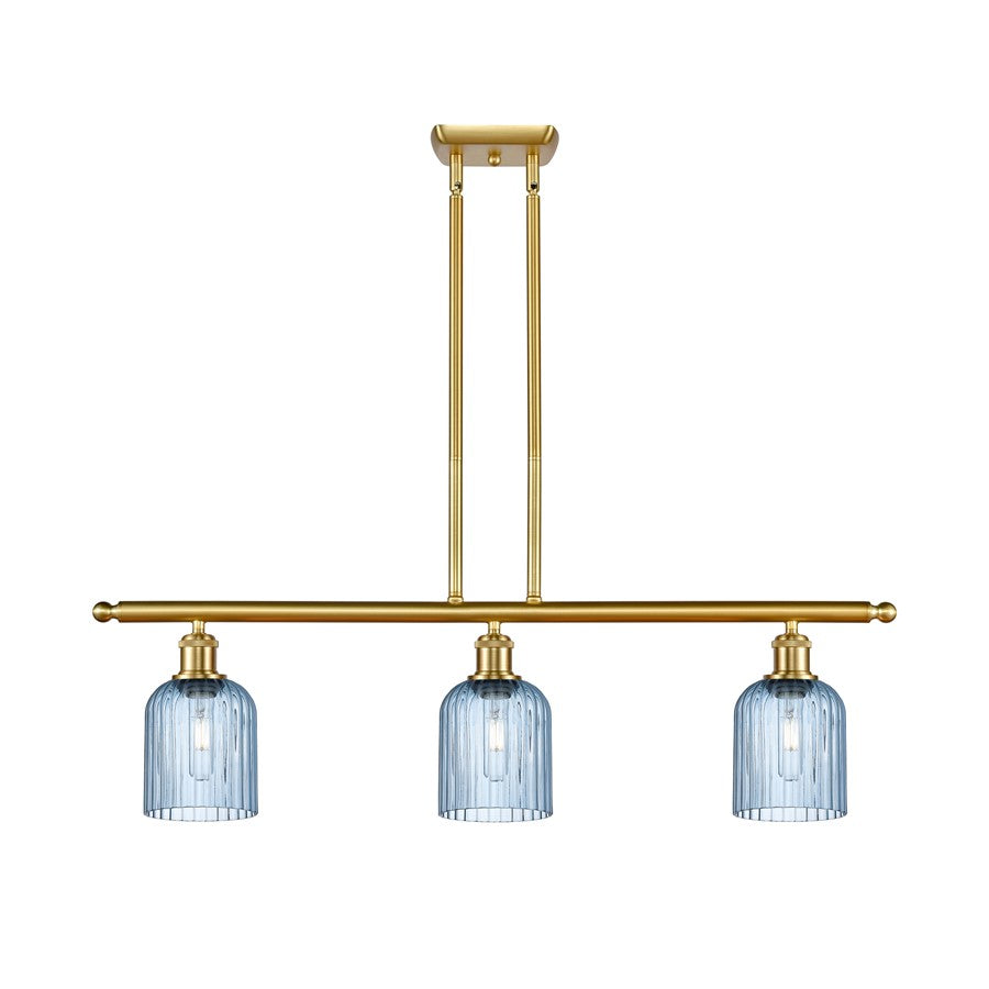 Innovations Ballston Bridal Veil 3Lt 36" Stem Island, GD/BL - 516-3I-SG-G559-5BL