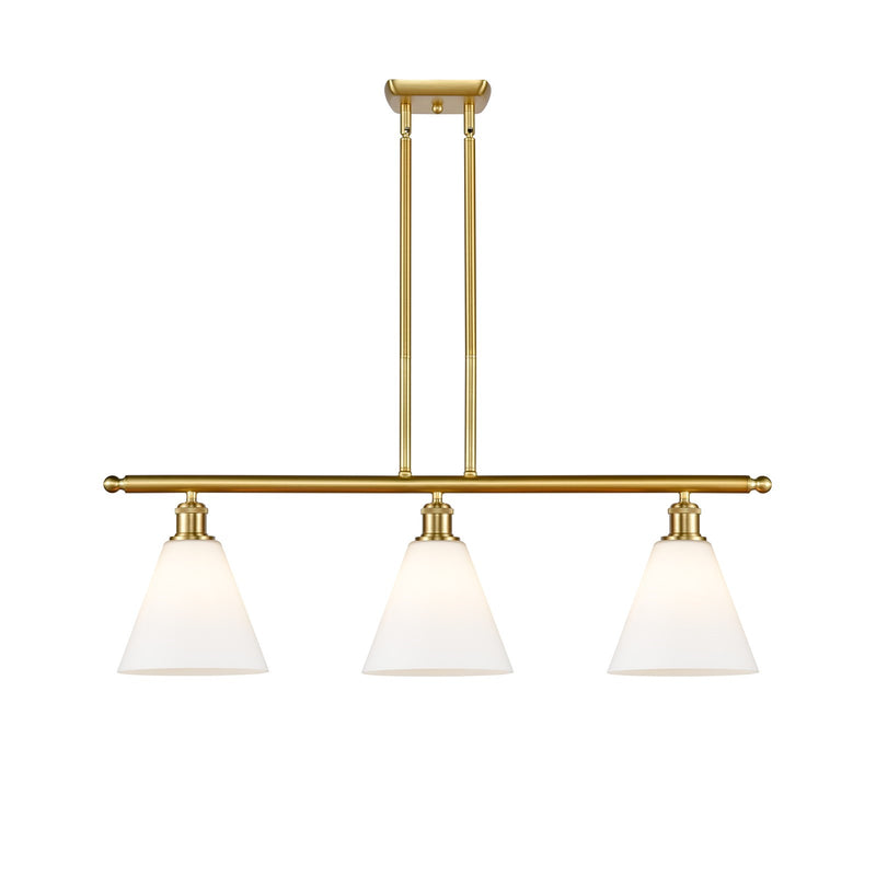 Innovations Berkshire Glass 3Lt 36" Island, Satin Gold