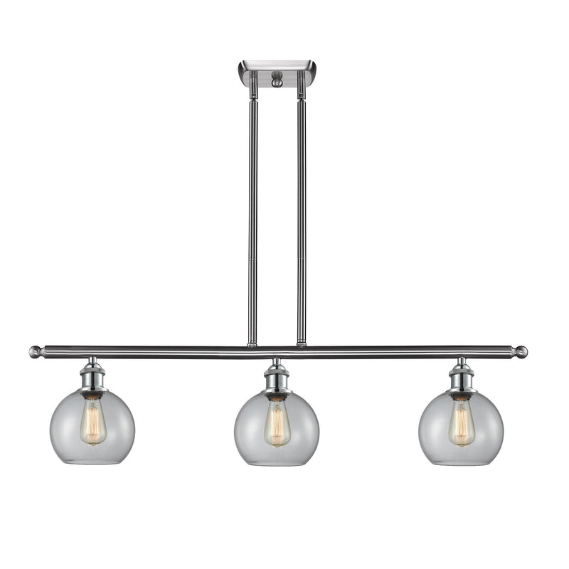 Innovations Athens 3Lt 38.25" Island, Brushed Satin Nickel