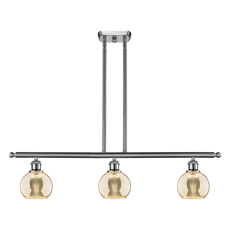 Innovations Athens 3Lt 36" Island Lt, Brushed Satin Nickel