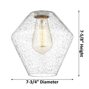 Innovations Ballston Cindyrella 36in 3-Light LED Island Pendant | Transitional White and Polished Chrome Steel with Seedy | Model 516-3I-WPC-G654-8-LED