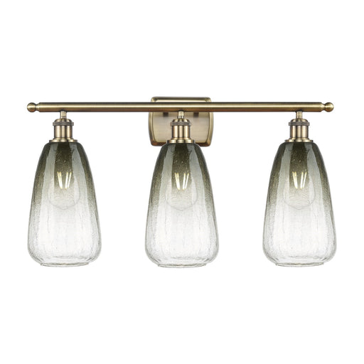 Innovations Brookhaven Almond 26in 3-Light Bath Vanity Light | Industrial Antique Brass and Slate Glass | Bathroom Vanity | 26 | Model 516-3W-AB-G480-6SL