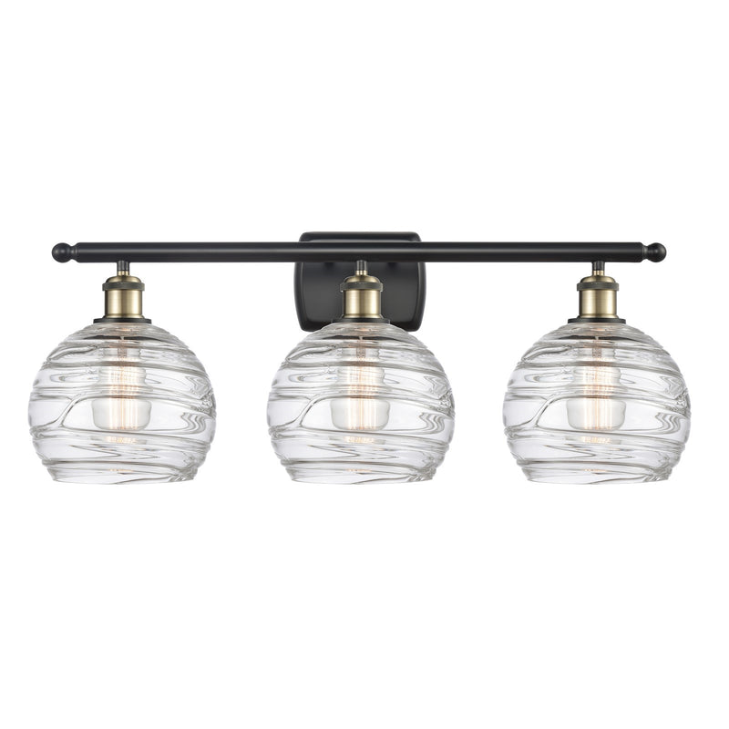Innovations Athens Deco Swirl 3Lt 28", Blk Antique Brass