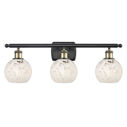 Innovations Wht Mouchette 3Lt 26", Blk Antique Brass