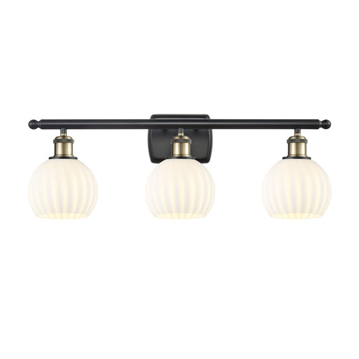 Innovations Wht Venetian 3Lt 26" Bath, Blk Antique Brass