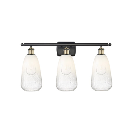 Innovations Brookhaven Almond 26in 3-Light Bath Vanity Light | Industrial Black Antique Brass and Opal Glass | Bathroom Vanity | Model 516-3W-BAB-G480-6OP