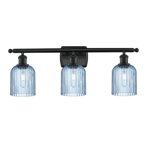 Innovations Ballston Bridal Veil 3Lt 25" Bath, Black/Blue - 516-3W-BK-G559-5BL