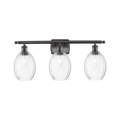 Innovations Preston Bulb 26in 3-Light Bath Vanity | Industrial Oil Rubbed Bronze Steel and Clear Glass | Bathroom Vanity & | Model 516-3W-OB-G459-6CL