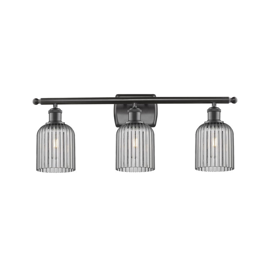 Innovations Ballston Bridal Veil 3Lt 25" Bath, Bronze/Smoke - 516-3W-OB-G559-5SM