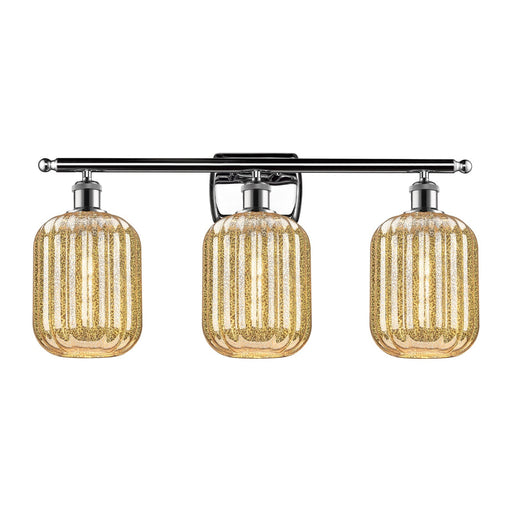 Innovations Preston Cylinder 27in 3-Light Bath Vanity | Industrial Modern Polished Chrome and Mercury Glass | Bathroom Vanity | Model 516-3W-PC-G460-7ME