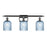 Innovations Ballston Bridal Veil 3Lt 25" Bath, Chrome/Blue - 516-3W-PC-G559-5BL