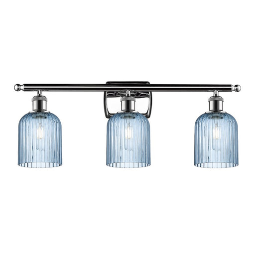 Innovations Ballston Bridal Veil 3Lt 25" Bath, Chrome/Blue - 516-3W-PC-G559-5BL