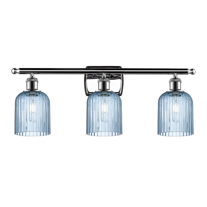 Innovations Ballston Bridal Veil 3Lt 25" Bath, Chrome/Blue - 516-3W-PC-G559-5BL