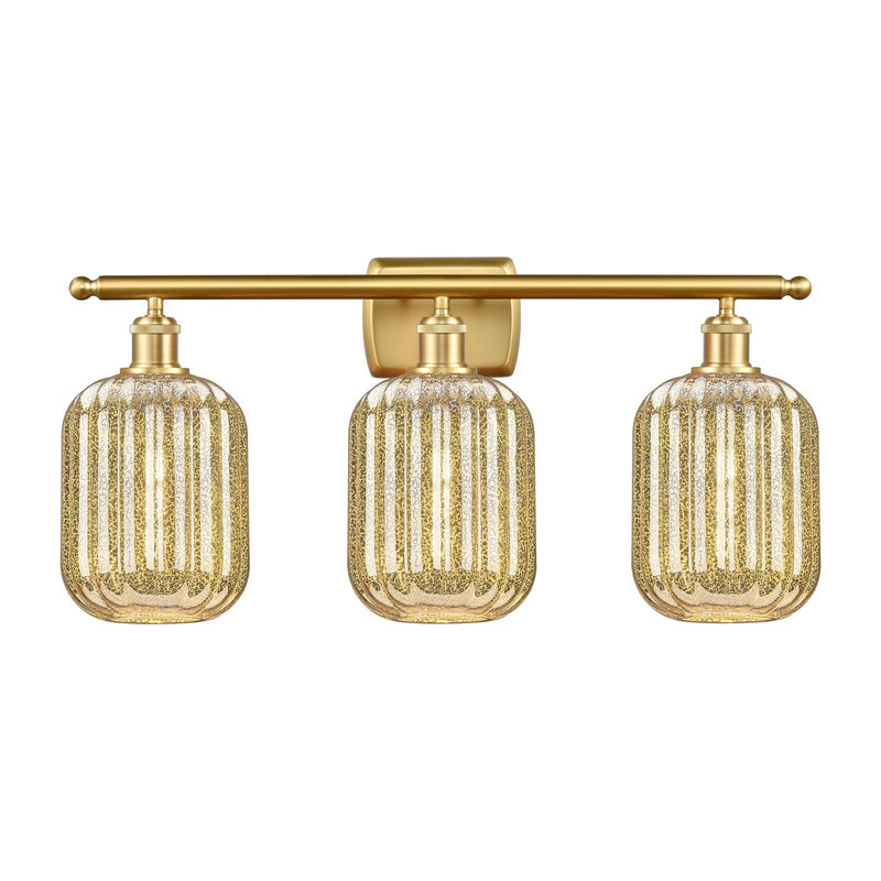Innovations Preston Cyl 3Lt 26.75" Bath Vanity, Satin Gold