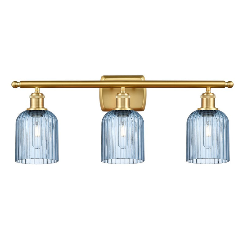Innovations Ballston Bridal Veil 3Lt 25" Bath, Gold/Blue - 516-3W-SG-G559-5BL