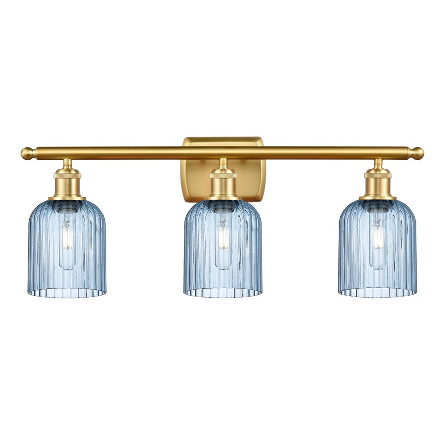 Innovations Ballston Bridal Veil 3Lt 25" Bath, Gold/Blue - 516-3W-SG-G559-5BL