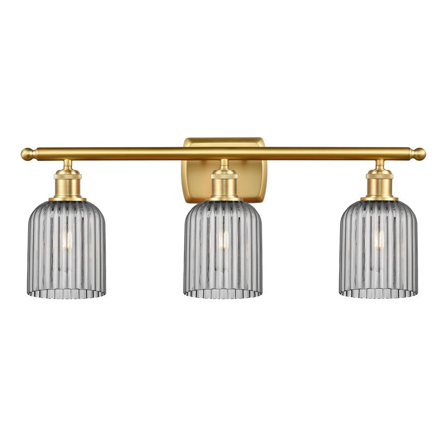 Innovations Ballston Bridal Veil 3Lt 25" Bath, Gold/Smoke - 516-3W-SG-G559-5SM
