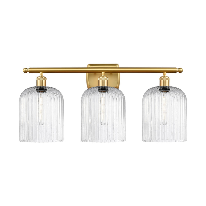 Innovations Bridal Veil 25in 3-Light Bath Vanity | Art Nouveau Satin Gold Steel and Seedy Glass | Bathroom Vanity Light | 25 x | Model 516-3W-SG-G559-8SDY