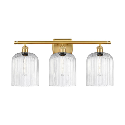 Innovations Bridal Veil 25in 3-Light Bath Vanity | Art Nouveau Satin Gold Steel and Seedy Glass | Bathroom Vanity Light | 25 x | Model 516-3W-SG-G559-8SDY