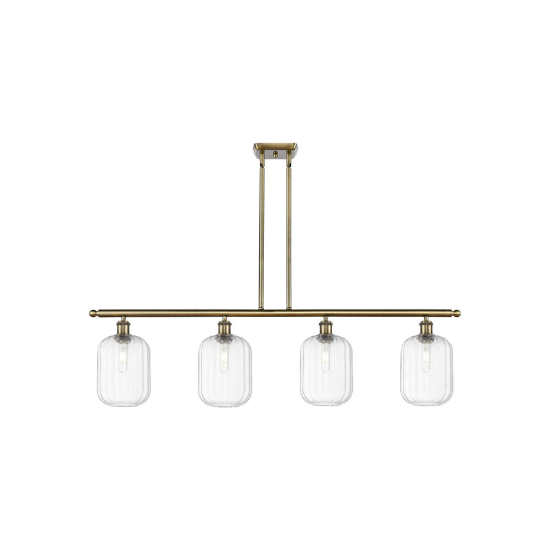 Innovations Preston Cyl 4Lt 48" Island Lt, Antique Brass