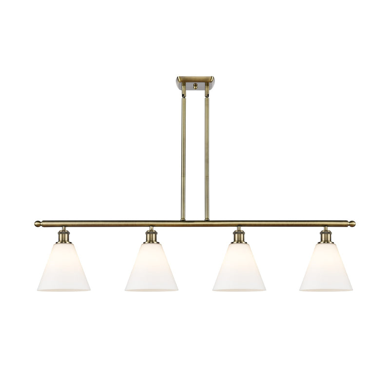 Innovations Berkshire Glass 4Lt 48" Island Lt, Antique Brass