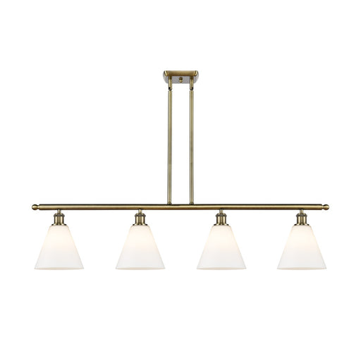 Innovations Berkshire Glass 4Lt 48" Island Lt, Antique Brass