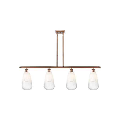Innovations Brookhaven Almond 48in 4-Light Island Light | Industrial Antique Copper Steel and Opal Glass | Kitchen Island & | Model 516-4I-AC-G480-6OP