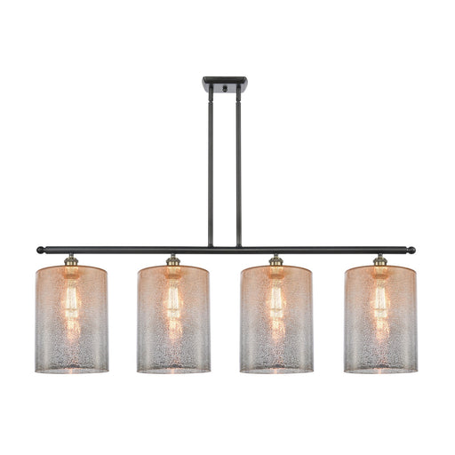 Innovations Cobbleskill 48in 4-Light Island Light | Industrial Black Antique Brass and Mercury Glass | Kitchen Island & Dining | Model 516-4I-BAB-G116-L