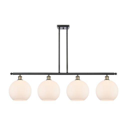 Innovations Athens 4Lt 48.25" Island Lt, Blk Antique Brass
