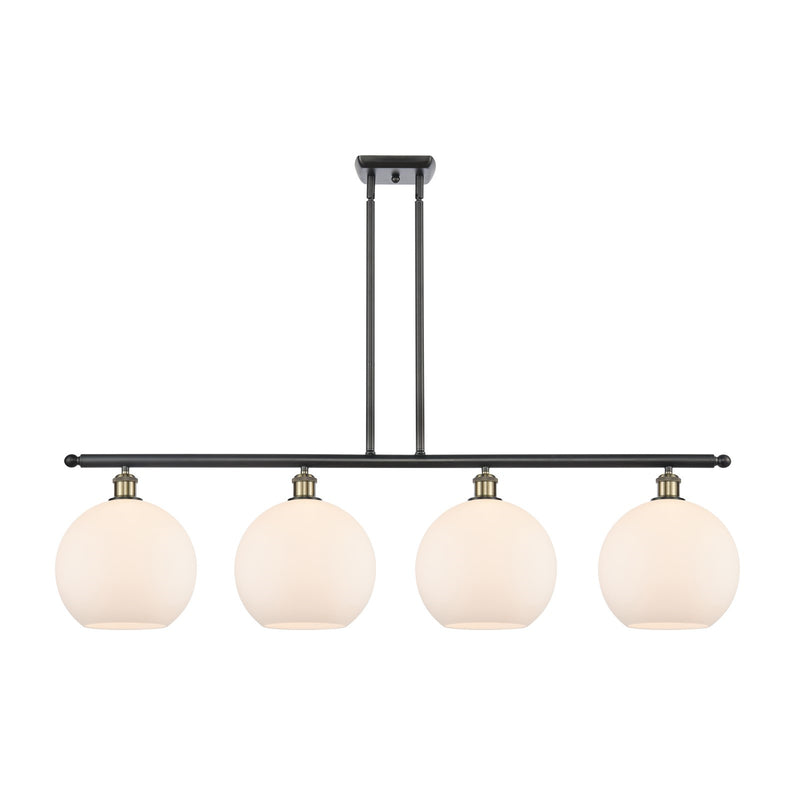 Innovations Athens 4Lt 48.25" Island Lt, Blk Antique Brass