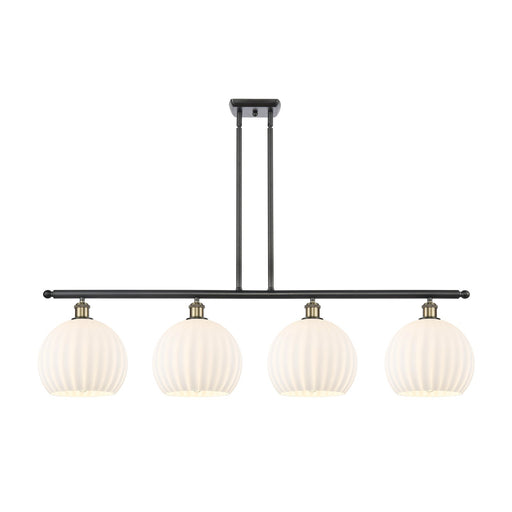 Innovations Wht Venetian 4Lt 48.25", Blk Antique Brass