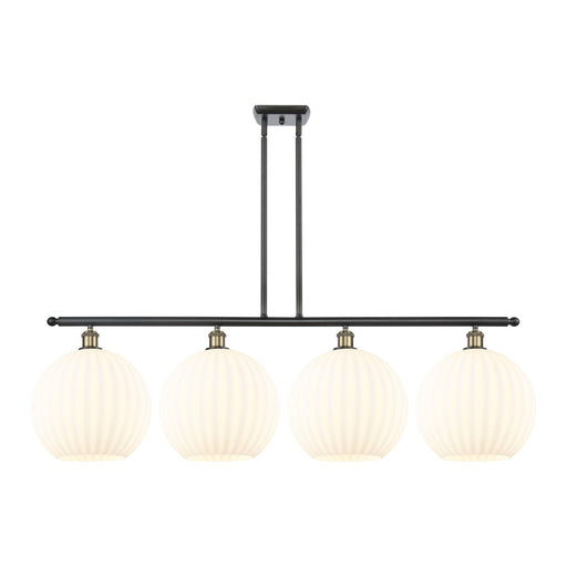 Innovations Wht Venetian 4Lt 50.25", Blk Antique Brass
