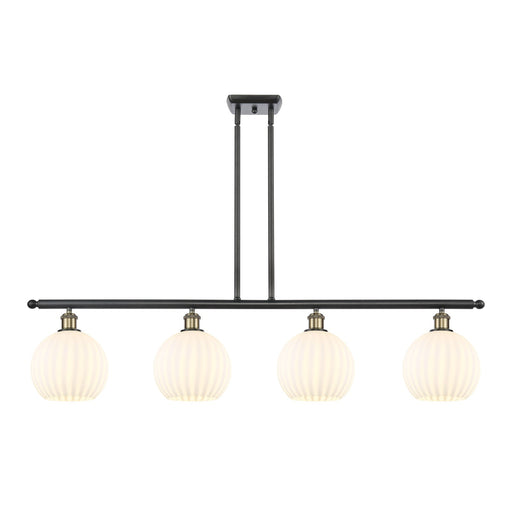 Innovations Wht Venetian 4Lt 48", Blk Antique Brass
