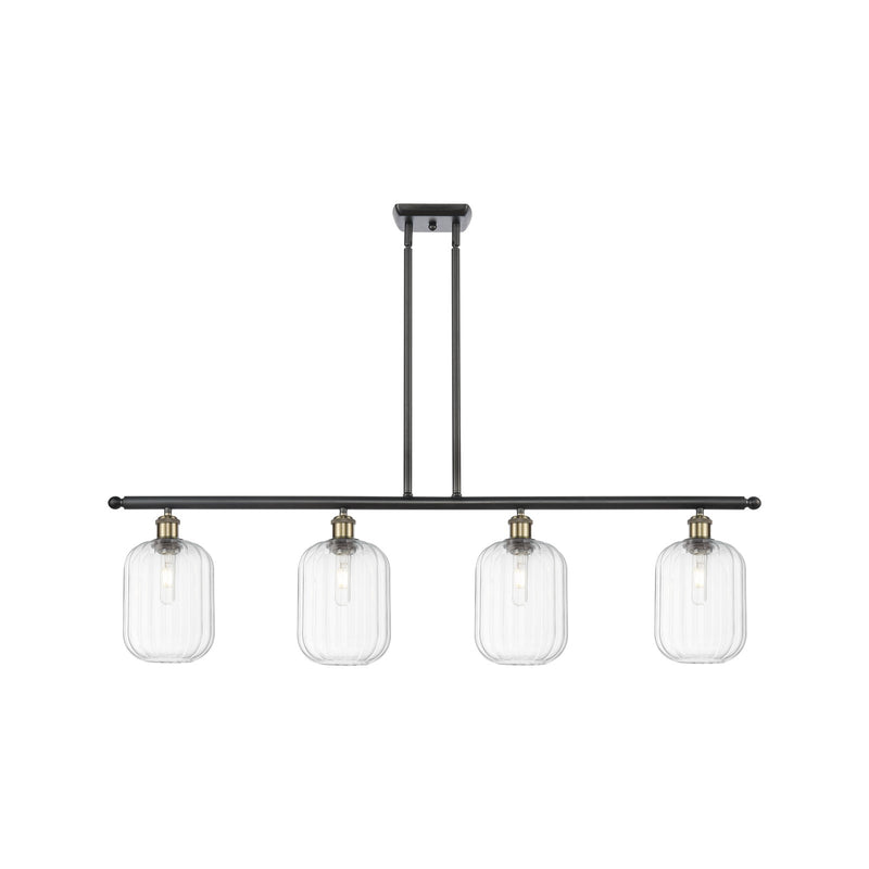 Innovations Preston Cyl 4Lt 48" Island, Blk Antique Brass