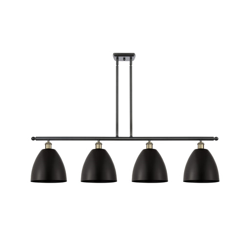 Innovations Bristol 48in 4-Light Island Light | Industrial Black Antique Brass and Matte Black Metal | Kitchen Island | 48 | Model 516-4I-BAB-MBD-9-BK-LED