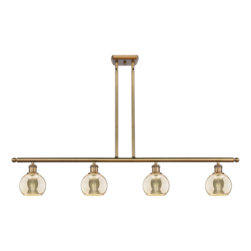 Innovations Athens 4Lt 48" Island Lt, Brushed, Brushed Brass