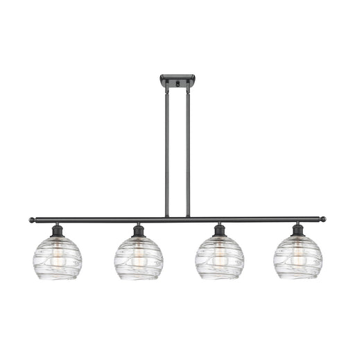 Innovations Athens Deco Swirl 4Lt 48" Island, Matte Blk